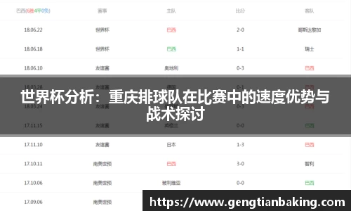 世界杯分析：重庆排球队在比赛中的速度优势与战术探讨